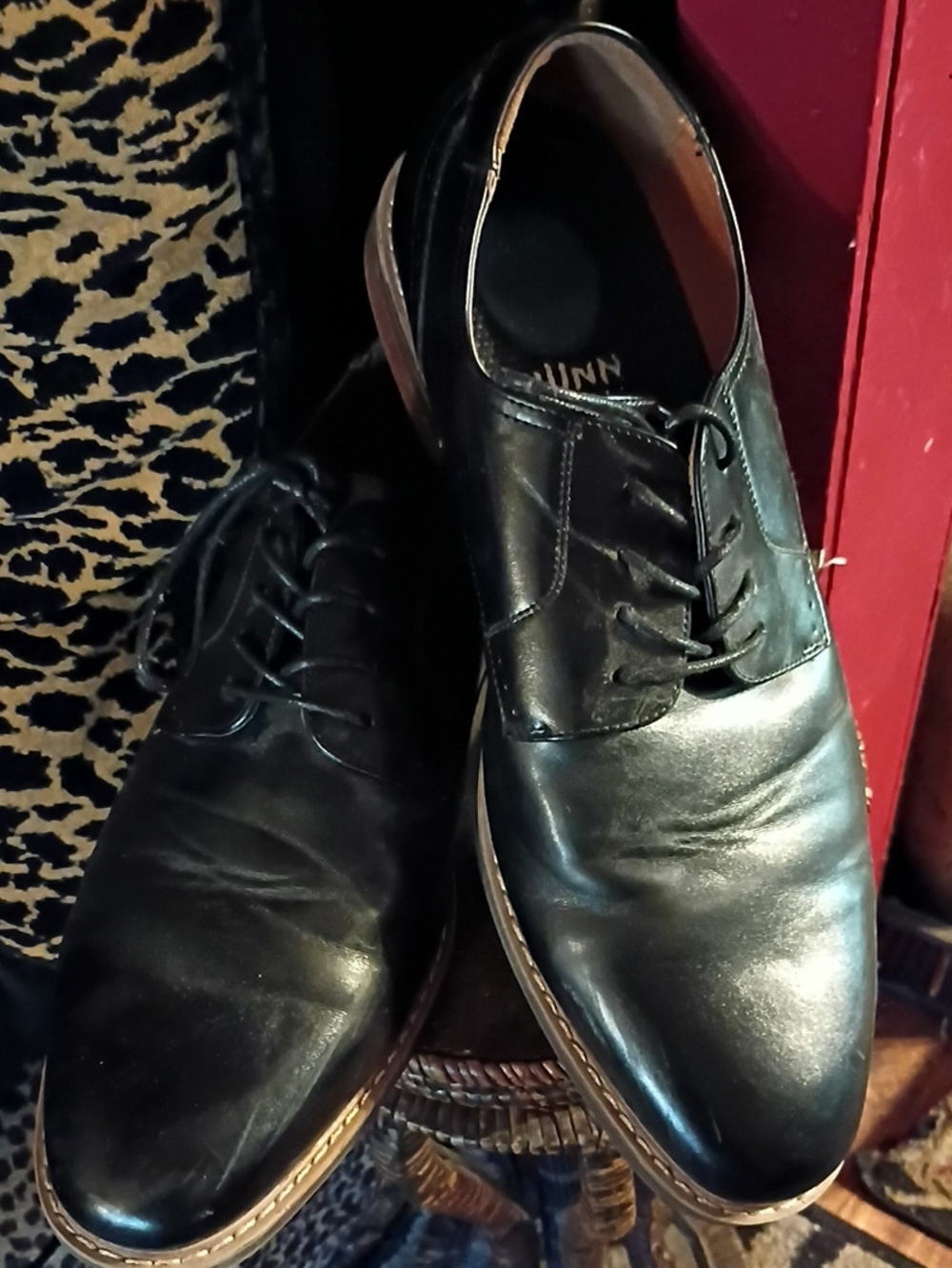 Nunn Bush Black Leather Derby Oxfords